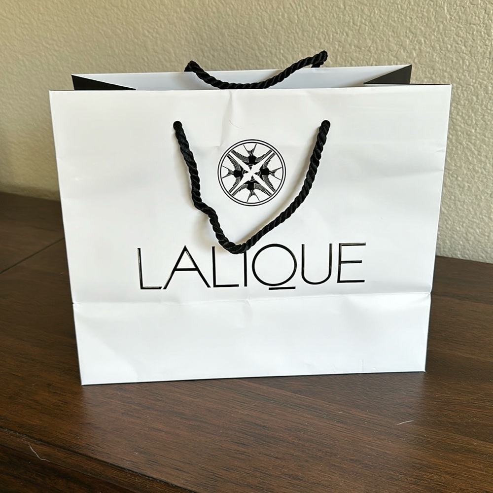 AUTHENTIC SMALL LALIQUE GIFT SHOPPING BAG